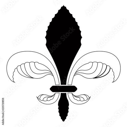Fleur de lys symbol. Vector illustration design