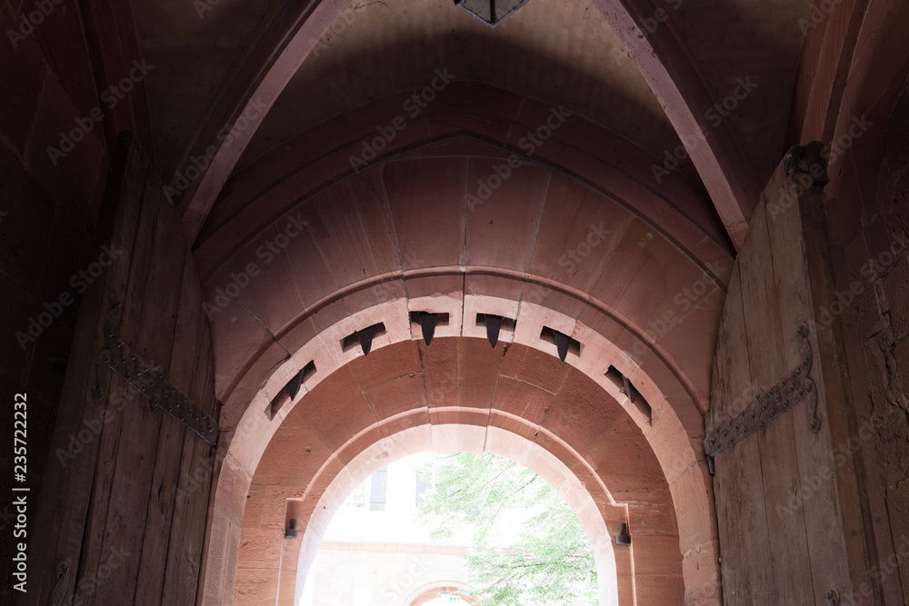 Heidelberg caste gate details from inside