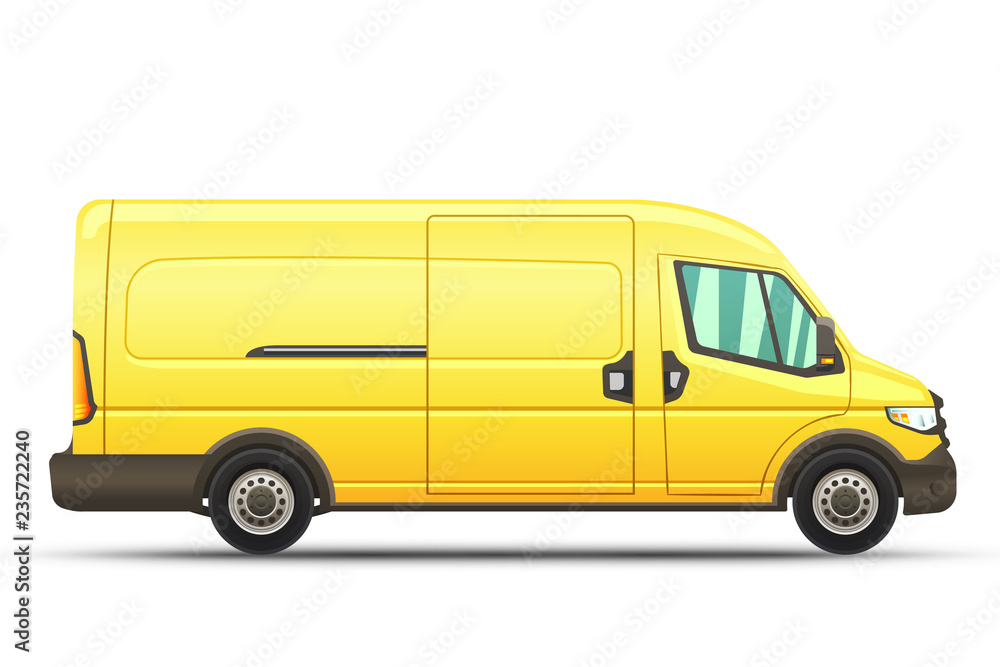 Illustration of realistic van on a white background. Illustration of realistic van on a white background.