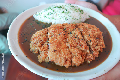 Japanese curry rice or Japanese curry with pork
