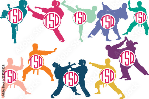 Karate Logo Karate Monogram, Circle Frames, Cuttable Design, Cut files, Silhouette Studio files, Cricut files, Vector, Logo, Circle Frame Design, Eps 10, Vector files