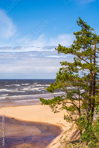Fototapeta Naklejka Na Ścianę i Meble -  Beautiful sea view. Balta kapa, Saulkrasti, Latvia