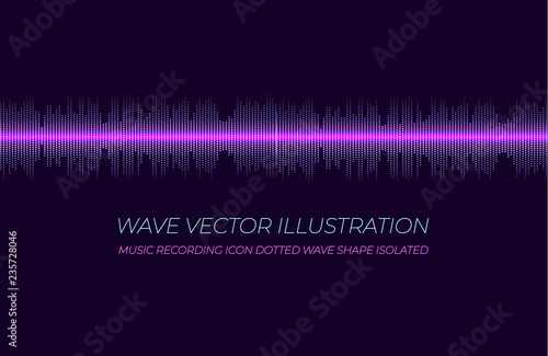 Vector Digital Equalize, Soundwave Glowing Line, Vibrationas and Pulsation, Shine Illustration.