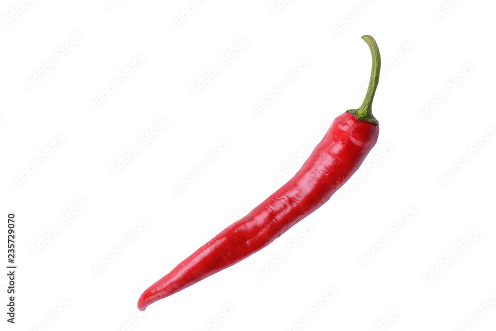 hot red pepper on white background
