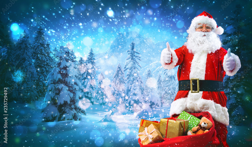 Santa Claus with a bag full of presents Santa Claus with a bag full of presents
