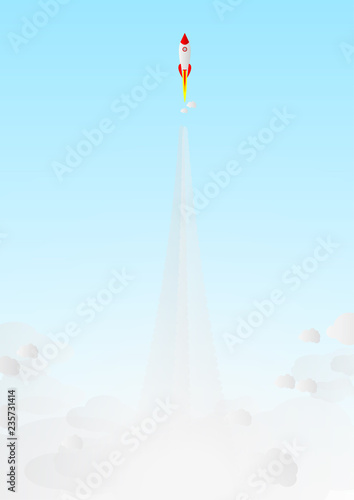 ector : Launching rockets on blue sky