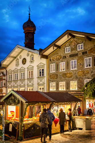 christmas market in bad toelz - germany photo