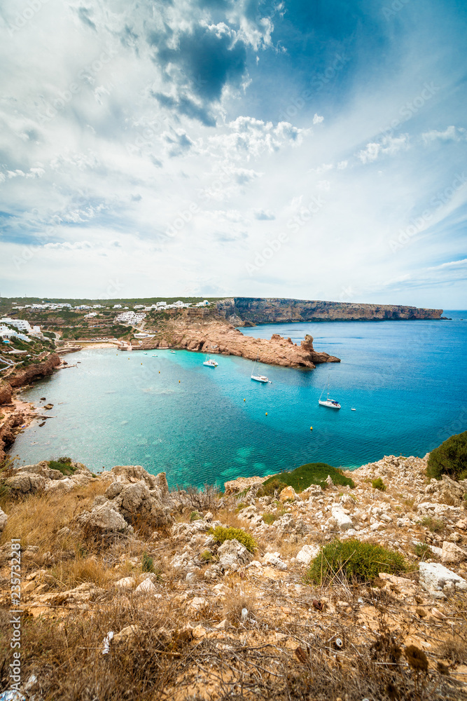 Cala Morell Creek in Minorca, Spain.