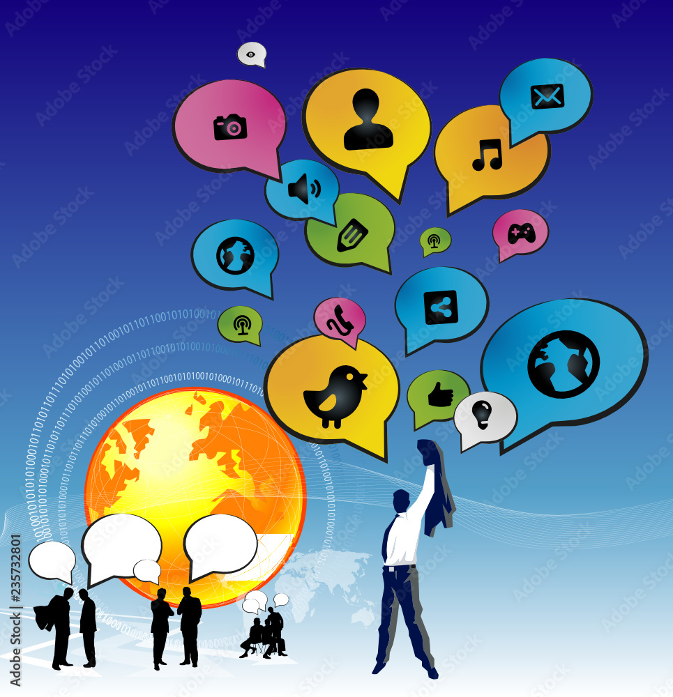 Naklejka premium SOCIAL NETWORK