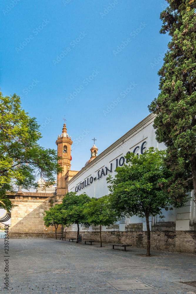 The Castle of San Jorge in Seville, Andalusia, Spain.