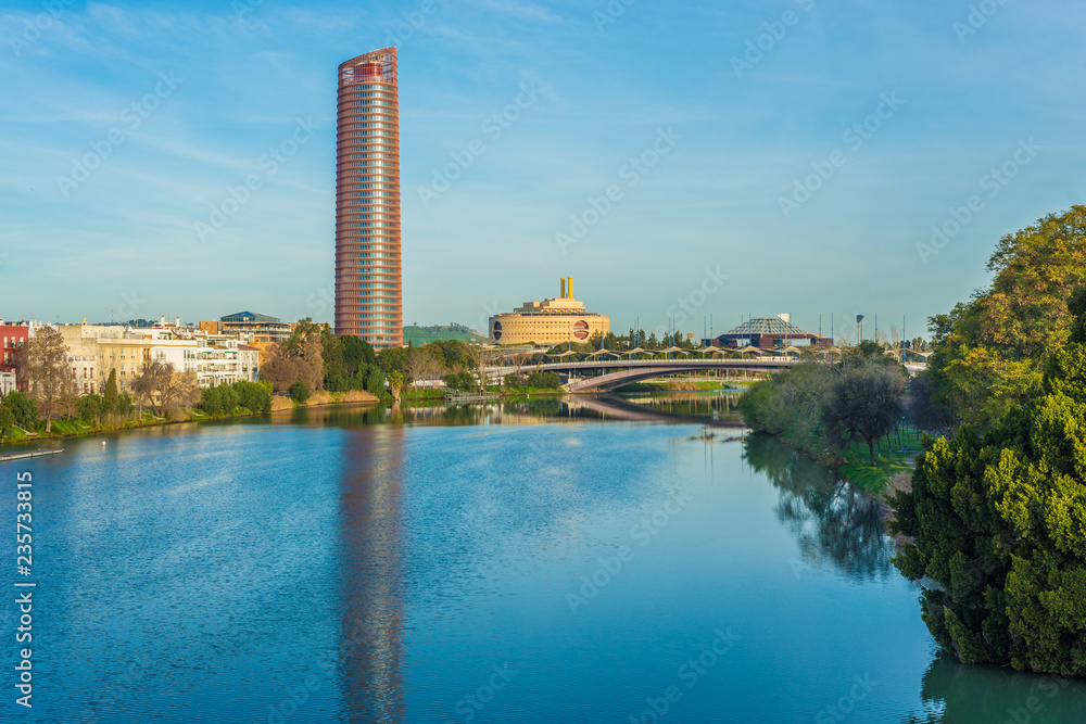 Fototapeta premium The Torre Sevilla in Seville, Spain.