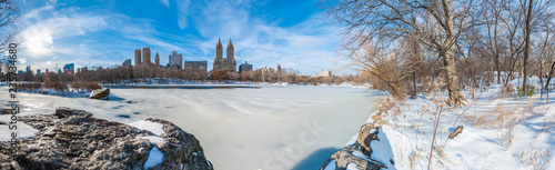Winter in Central Park, New York, United States.