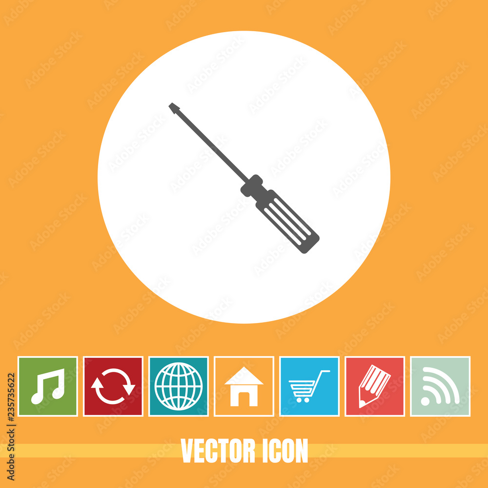 very Useful Vector Icon Of Screw Driver with Bonus Icons Very Useful For Mobile App, Software & Web very Useful Vector Icon Of Screw Driver with Bonus Icons Very Useful For Mobile App, Software & Web