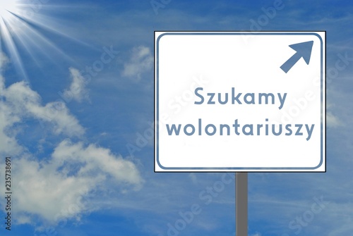 Plakat Szukamy wolontariuszy