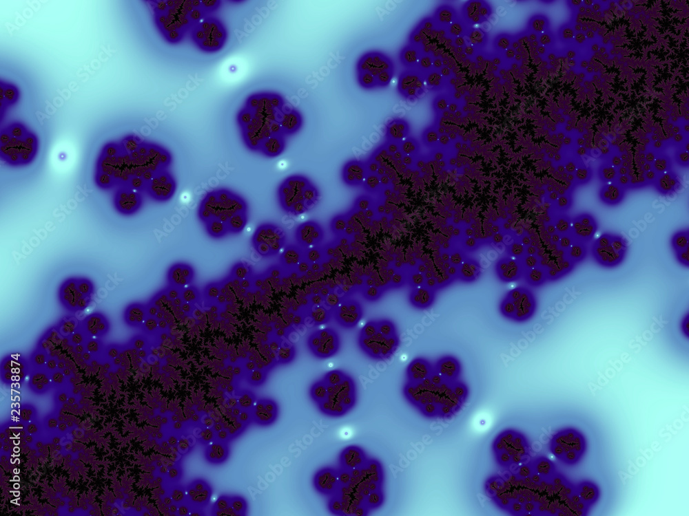 Naklejka premium Abstract winter fractal pattern for art projects, business, banner, template, card. 3D illustration