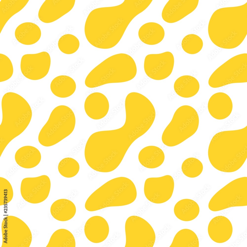 Abstract seamless pattern of yellow color stains and circles, vector background for wrapping, print, wallpaper, package, web Abstract seamless pattern of yellow color stains and circles, vector background for wrapping, print, wallpaper, package, web