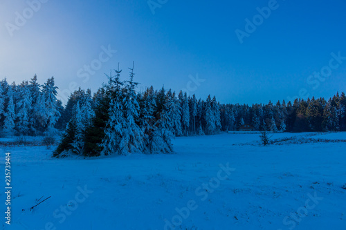 Winterlandschaft auf der Ebertswiese am Rennsteig photo