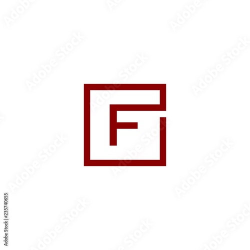 f logo vector icon template