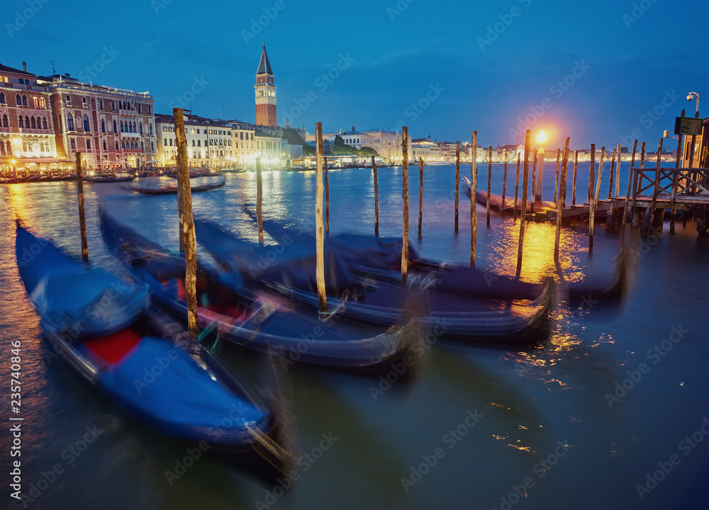 Venice night romantic pier lantern city Venice night romantic pier lantern city