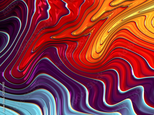 Wallpaper Mural Beautiful abstract cover for art projects, cards, business, posters. 3D illustration, computer-generated fractal Torontodigital.ca