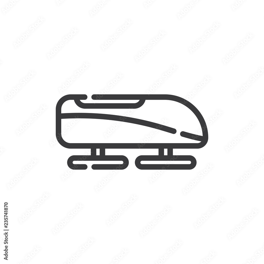 Bobsled vector icon Bobsled vector icon