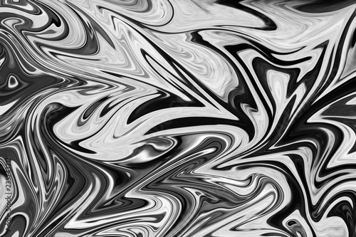 Abstract Gray Black and White Marble Ink Pattern Background. Liquify Abstract Pattern With Black, White, Grey Graphics Color Art Form.