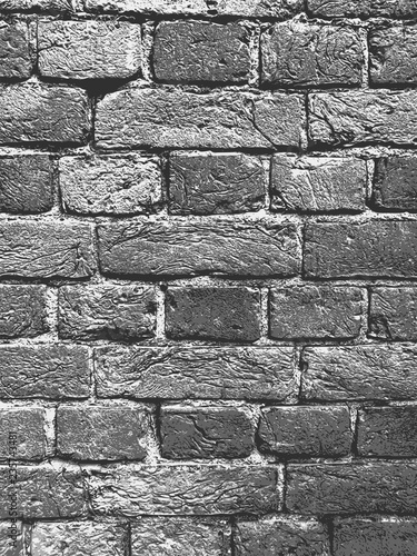 Brick wall vector texture overlay. Vintage textured surface with old brickwork