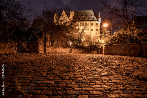 zamek w Marburgu (Niemcy) zjęcia nocne