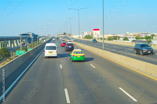 Car traffic on highway
