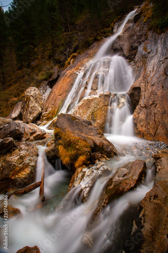 beautiful waterfall in austria