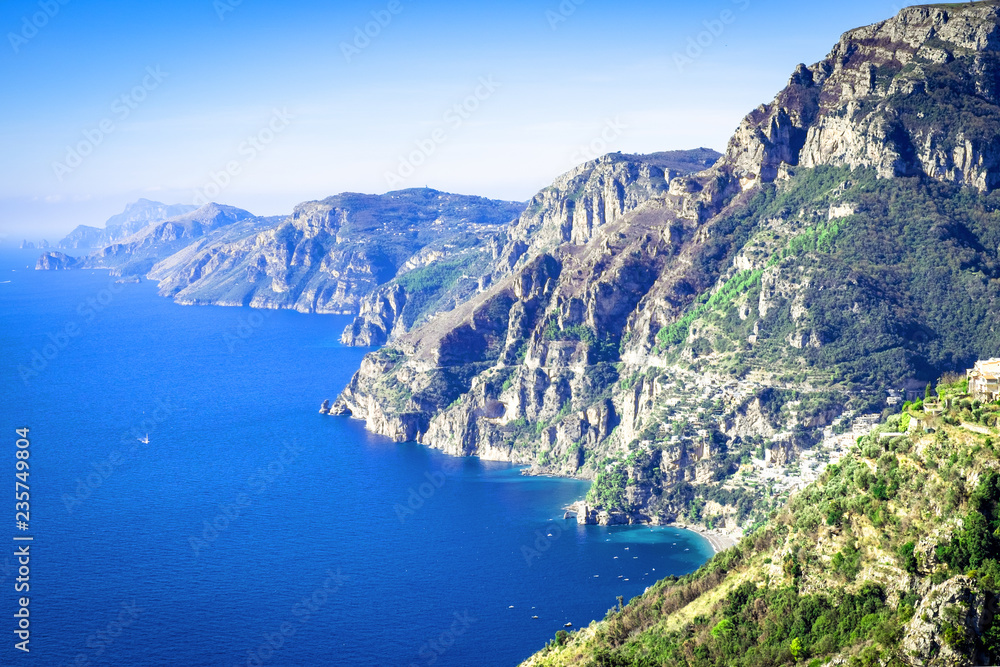 View of the Amalfi Coast of Tyrrhenian Sea, Campania
