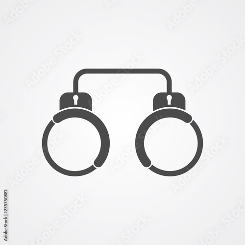 Handcuffs vector icon sign symbol