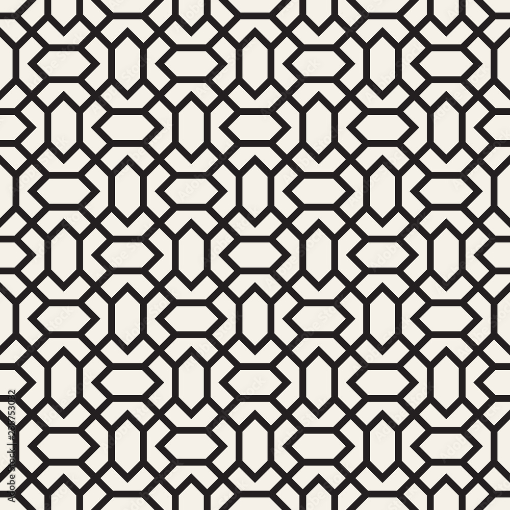 Vector seamless geometric pattern. Simple abstract lines lattice. Repeating elements stylish background Vector seamless geometric pattern. Simple abstract lines lattice. Repeating elements stylish background