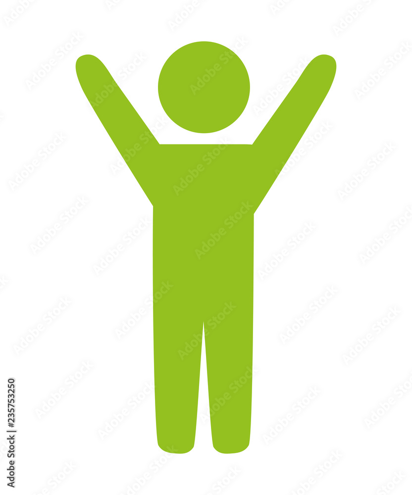 Obraz premium ecology human silhouette icon