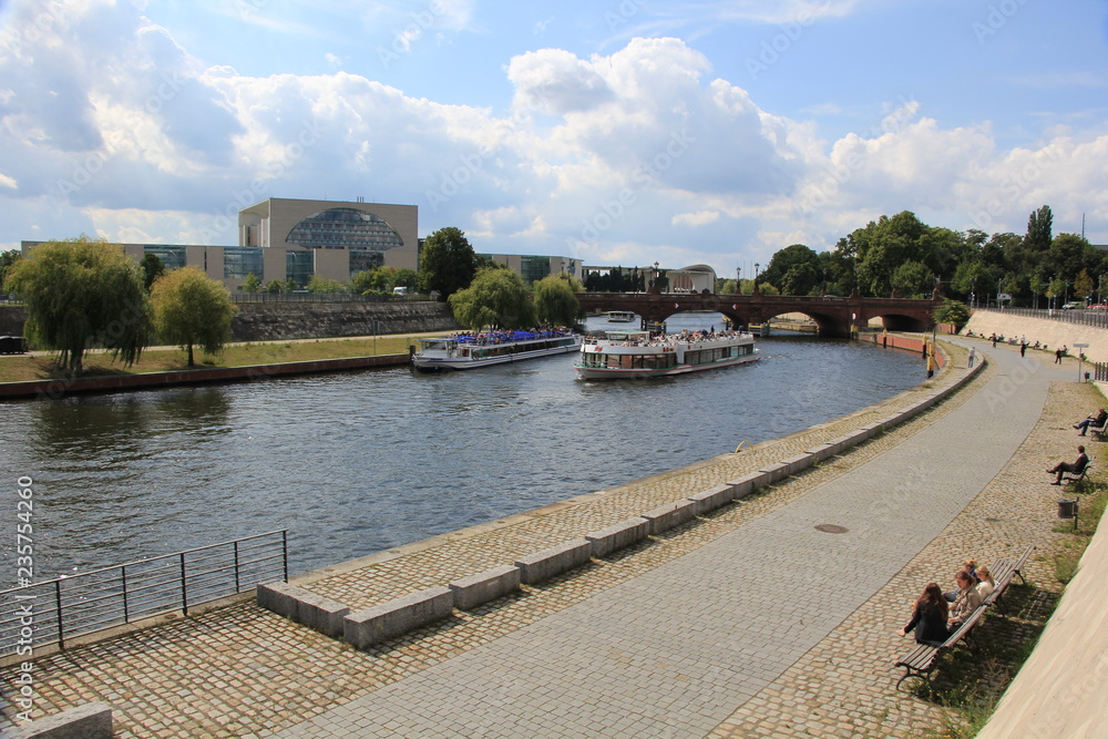 River Spree close to Main Station in Berlin, Germany