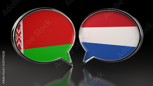 Belarus and Netherlands flags with Speech Bubbles. 3D illustration Free Download Belarus and Netherlands flags with Speech Bubbles. 3D illustration - GFXLoad