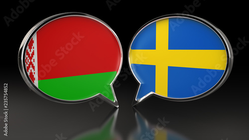 Belarus and Sweden flags with Speech Bubbles. 3D illustration Free Download Belarus and Sweden flags with Speech Bubbles. 3D illustration - GFXLoad