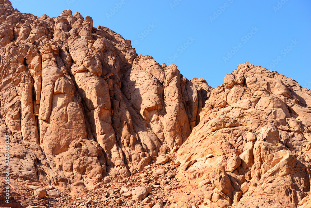 View of Sinai mountains in Egypt