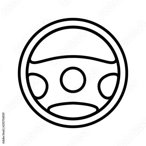 Steering wheel icon vector