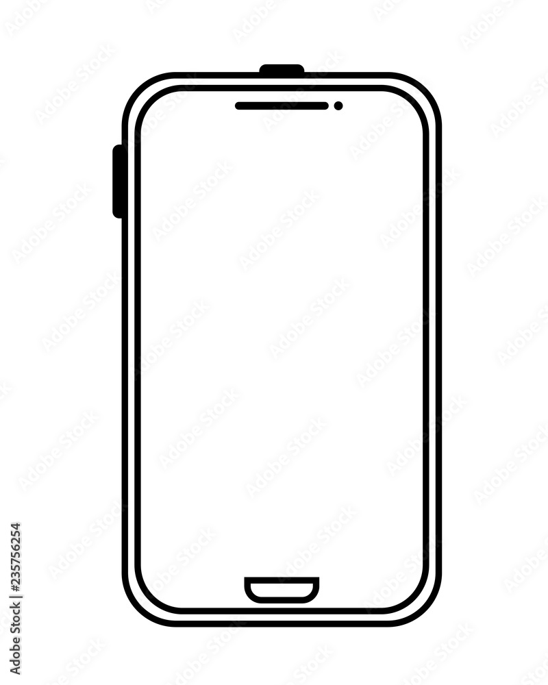 smartphone device isolated icon smartphone device isolated icon