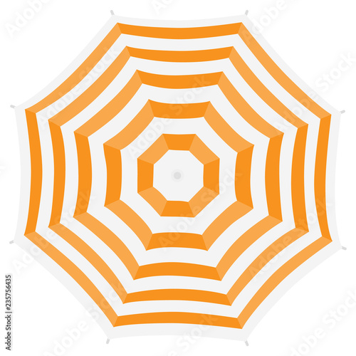 Beach umbrella top view