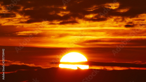 Orange Clouded Sunset