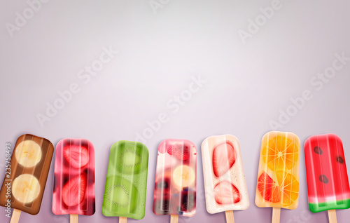 Popsicle Ice Cream Background 