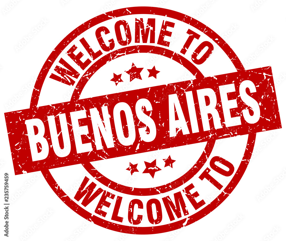 welcome to Buenos Aires red stamp welcome to Buenos Aires red stamp