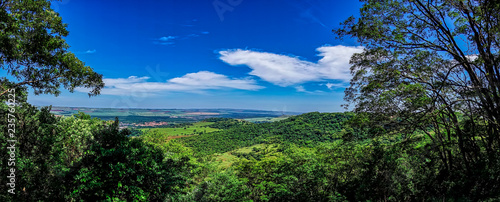 Panoramic view from the hill of Cruzeiro in the city of São Simão, São Paulo, Brazil, 