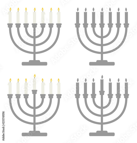 a menorah icon set