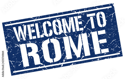 welcome to Rome stamp