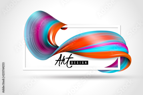 Paint Brush Stroke Horizontal Poster