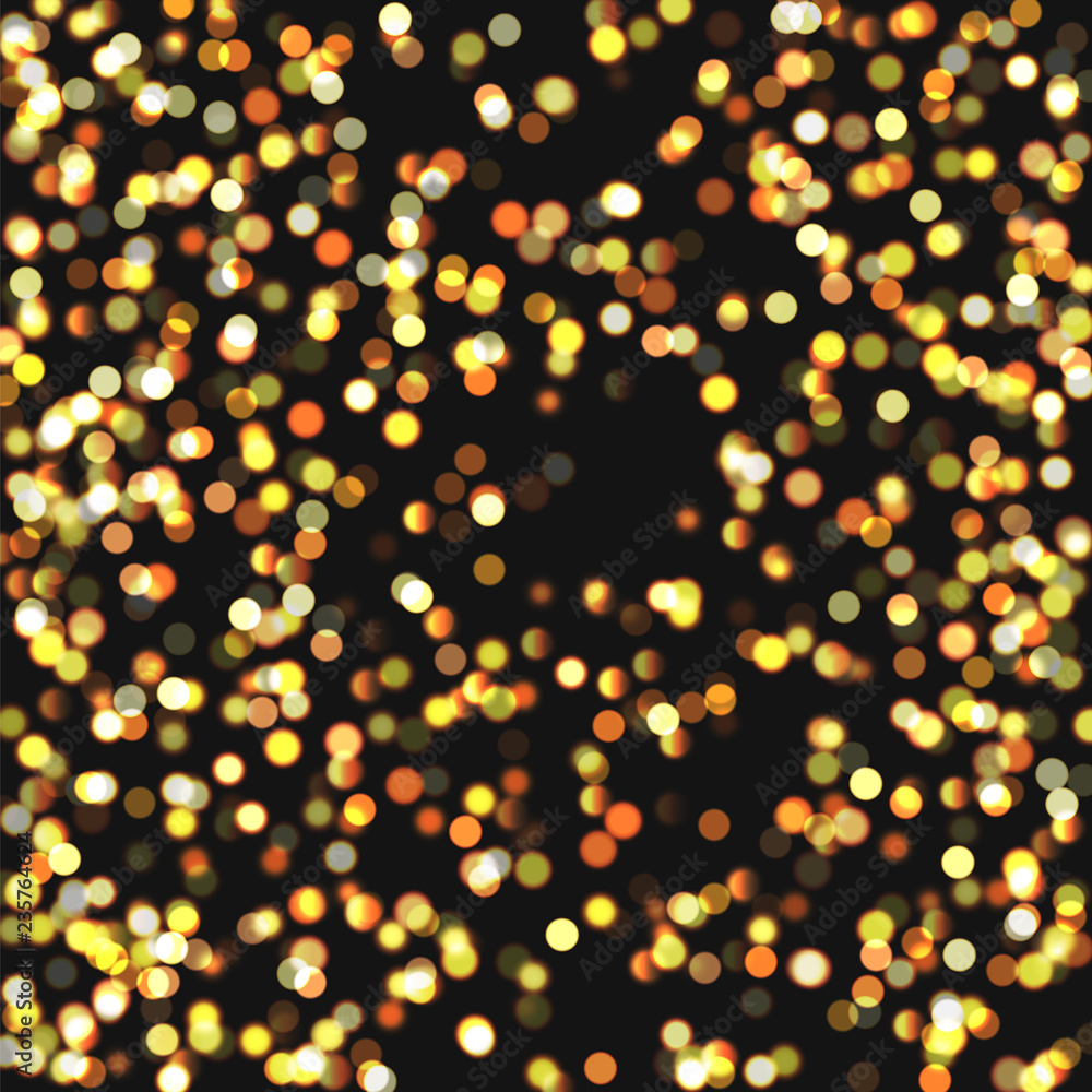 Light effect is bright sparkles bokeh, on black background. Light effect is bright sparkles bokeh, on black background.