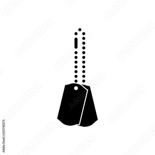 Dog tag icon, logo on white background